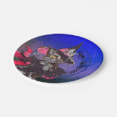 Witch Cat Happy Halloween Papieren Bordje (Gekanteld)