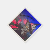 Witch Cat Happy Halloween Servet (Hoek)