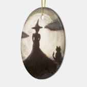 Witch & Cat in Silhouette Ornament (Links)