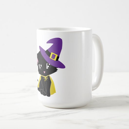 Witch Cat Magic Design Koffiemok (Voorkant rechts)