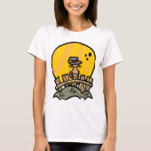 Witch Cat op Fence T-Shirt (Voorkant)