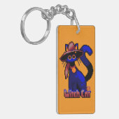 Witch Cat Pixel Art Sleutelhanger (Voorkant Links)