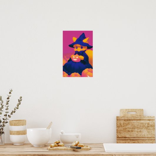 Witch Cat Poster (Keuken)