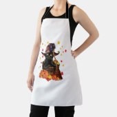 Witch Cat Pumpkin Herfst Lover Funny Cat Gift voor Schort (Insitu)
