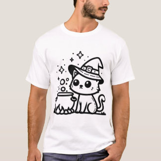 witch cat t-shirt