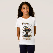 Witch Cat T Shirt, Halloween T, Spooky Season T-shirt (Voorkant volledig)
