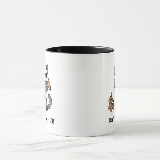 Witch Cat Voodoo Doll Custom Text Mok (Midden)