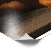 Witch Cat with Pumpkins  Foto Afdruk (Hoek)