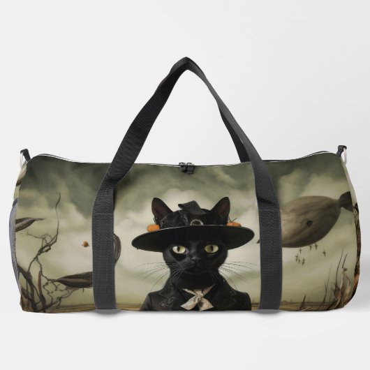 Witch Cat with Pumpkins  Plunjezak (Achterkant)