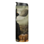 Witch Cat with Pumpkins Thermosbeker (Geroteerd rechts)