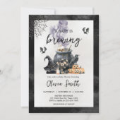 Witch Cauldron Baby is Baby shower aan het brouwen Kaart (Voorkant)