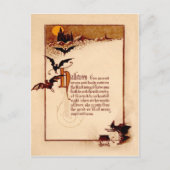 Witch Cauldron Bat Full Moon Briefkaart (Voorkant)