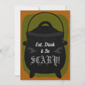  Witch Cauldron Birthday Halloween Party Kaart (Achterkant)