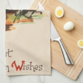 Witch Cauldron Black Cat Full Moon Theedoek (Quarter Fold)