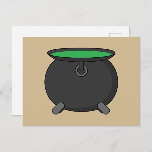 Witch Cauldron Feestdagenkaart (Voorkant / Achterkant)