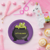 Witch Cauldron Green Potion Halloween Kinder Parti Papieren Bordje (Feest)