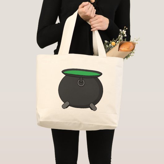 Witch Cauldron Grote Tote Bag (Voorkant (product))