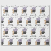 Witch Cauldron Halloween Baby shower Cadeaupapier (Vlak)