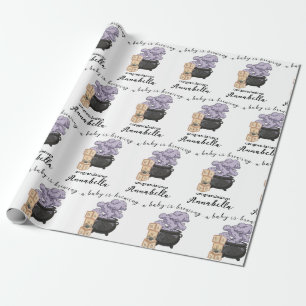 Witch Cauldron Halloween Baby shower Cadeaupapier