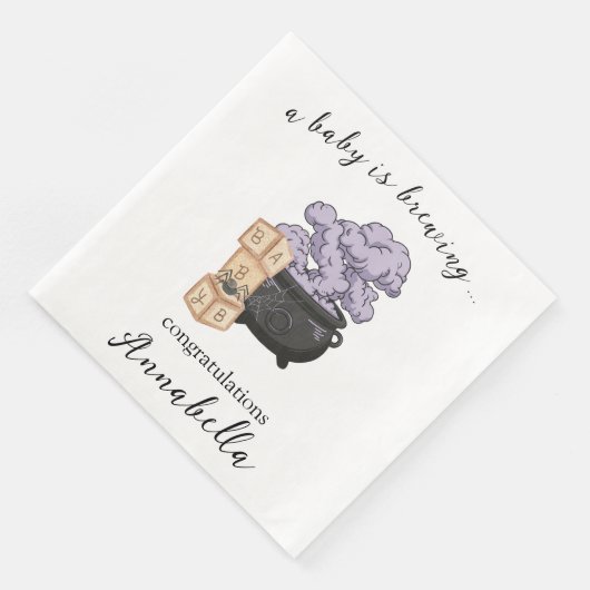 Witch Cauldron Halloween Baby shower Servet (Hoek)