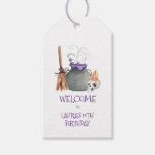 Witch Cauldron Halloween Gift Labels Cadeaulabel (Voorkant)