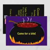 Witch Cauldron Halloween Party Invitation Sjabloon Kaart (Voorkant / Achterkant)