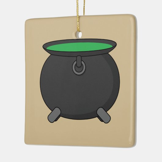 Witch Cauldron Keramisch Ornament (Links)