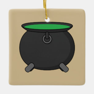 Witch Cauldron Keramisch Ornament