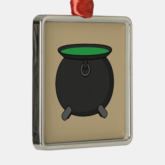 Witch Cauldron Metalen Ornament (Rechts)
