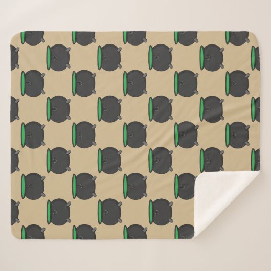 Witch Cauldron Sherpa Deken (Voorkant (horizontaal))