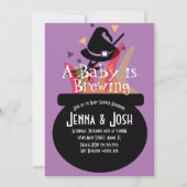 Witch Cauldron Spooky Halloween Baby shower Kaart (Voorkant)