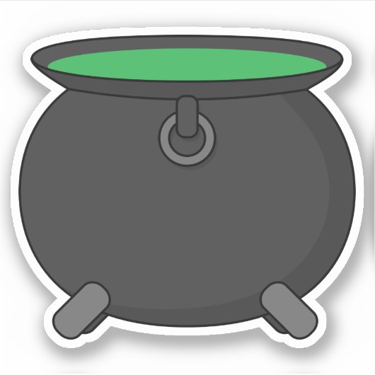 Witch Cauldron Sticker (Voorkant)