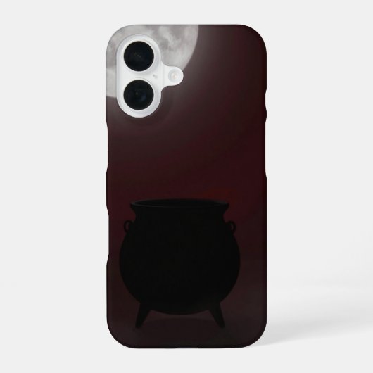 Witch Cauldron Under Full Moon Case iPhone 16 Hoesje (Achterkant)