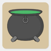 Witch Cauldron Vierkante Sticker (Voorkant)