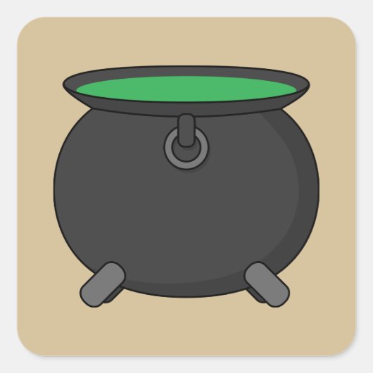 Witch Cauldron Vierkante Sticker (Voorkant)