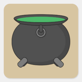 Witch Cauldron Vierkante Sticker