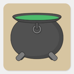 Witch Cauldron Vierkante Sticker