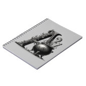 Witch Cauldron Witchy Letter A Initiaal Grimoire Notitieboek (Linkerzijde)