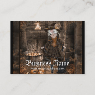 Witch Conjuring Spell 1 Fantasy Visitekaartjes