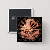 Witch Costume Pin Vierkante Button 5,1 Cm (Voorkant /achterkant)