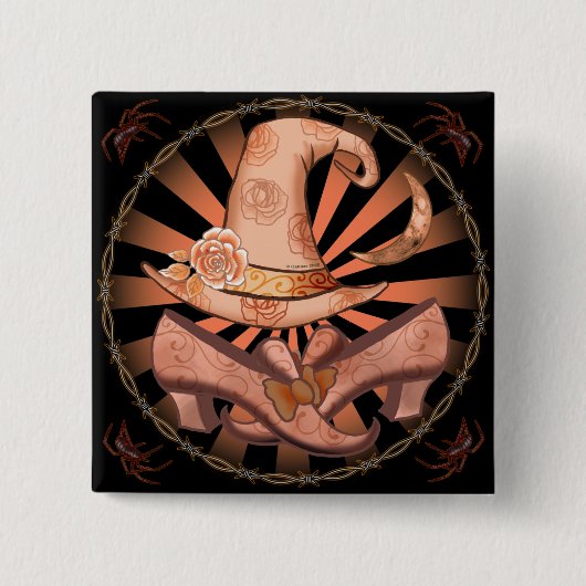 Witch Costume Pin Vierkante Button 5,1 Cm (Voorkant)