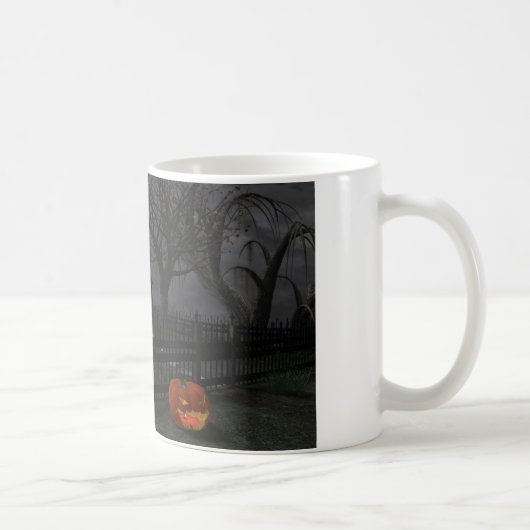 Witch Cottage met pompoenlantaarn Koffiemok (Rechts)