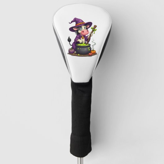 Witch Cow Cauldron Brew Golfheadcover (Voorkant)