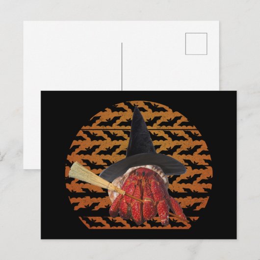 Witch Crab Funny Halloween Hermit Crab Lover Briefkaart (Voorkant / Achterkant)
