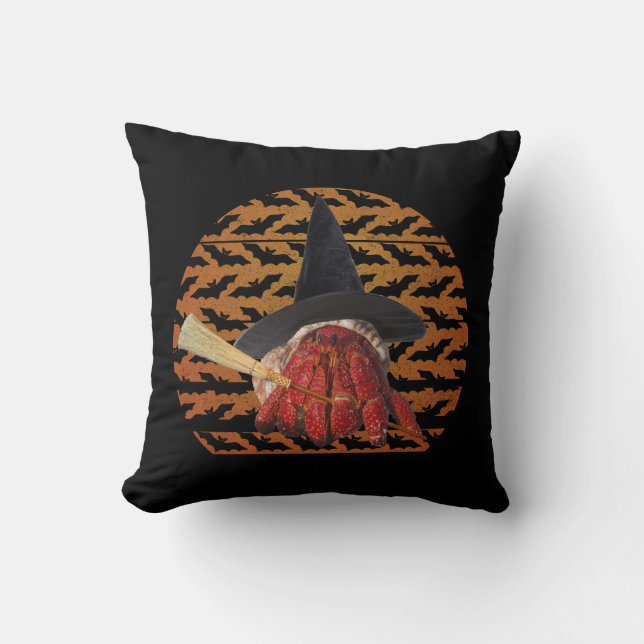 Witch Crab Funny Halloween Hermit Crab Lover Kussen (Voorkant)