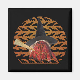 Witch Crab Funny Halloween Hermit Crab Lover Magneet