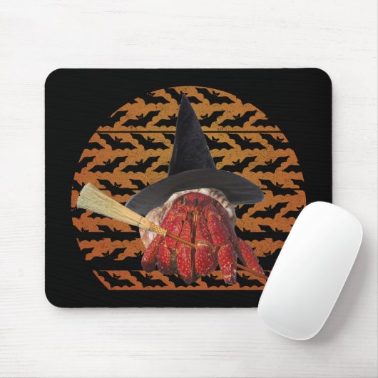 Witch Crab Funny Halloween Hermit Crab Lover Muismat (Met muis)