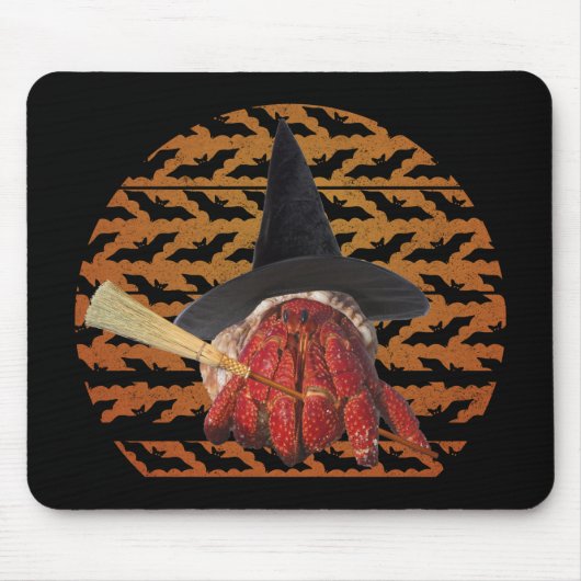 Witch Crab Funny Halloween Hermit Crab Lover Muismat (Voorkant)