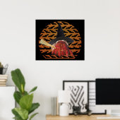 Witch Crab Funny Halloween Hermit Crab Lover Poster (Thuiskantoor)