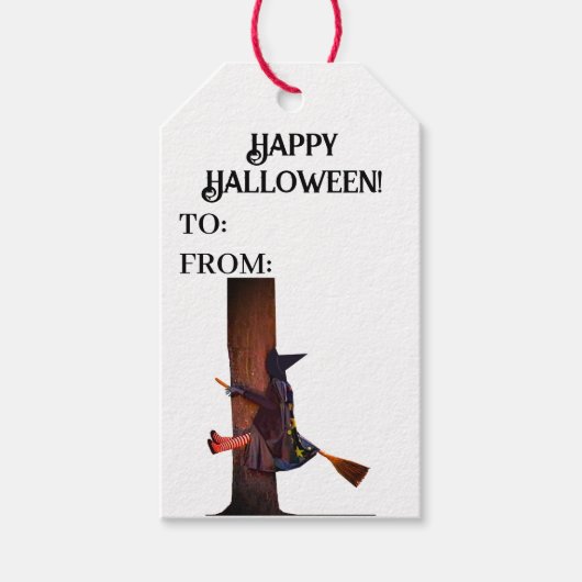 Witch Crashed Gift Label Cadeaulabel (Voorkant)